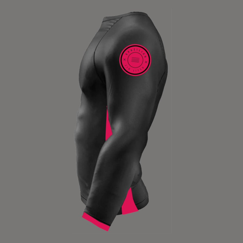 
                  
                    Black and Raspberry Rash Guard- LONG SLEEVE
                  
                